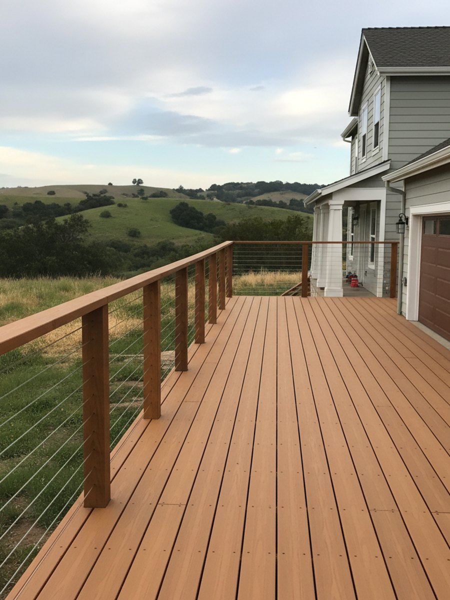Custom Deck Design completed by Majestic Deck Company in Santa Ana, CA