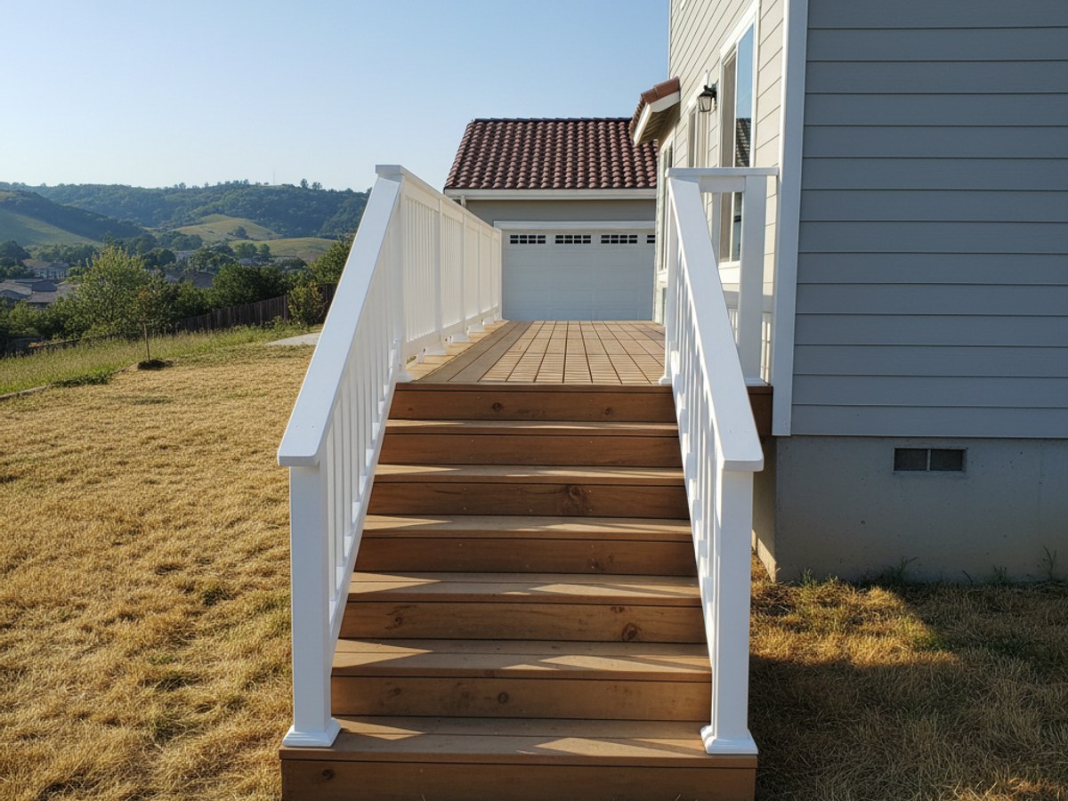 Majestic Deck Company crew at work on a home in Long Beach, CA